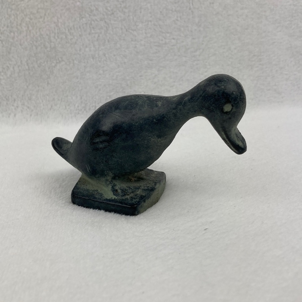 Vintage Virginia Metalcrafters 1950 Naughty Duck Figurine Cast Iron 3”